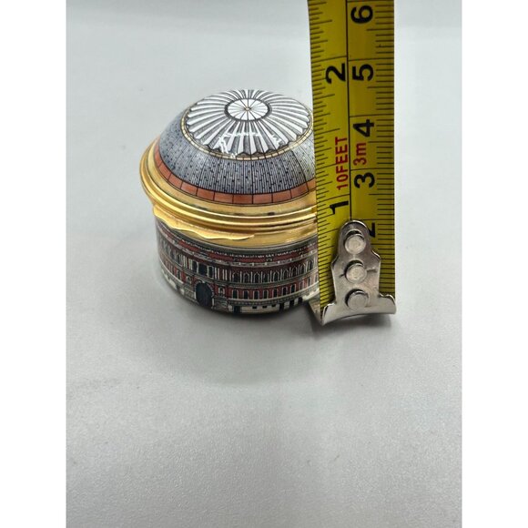 Halcyon Days Enamels Round Trinket Box Royal Albert Hall Vintage RARE Little Box - Picture 7 of 8